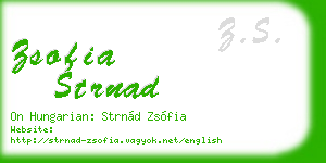zsofia strnad business card